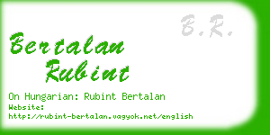 bertalan rubint business card